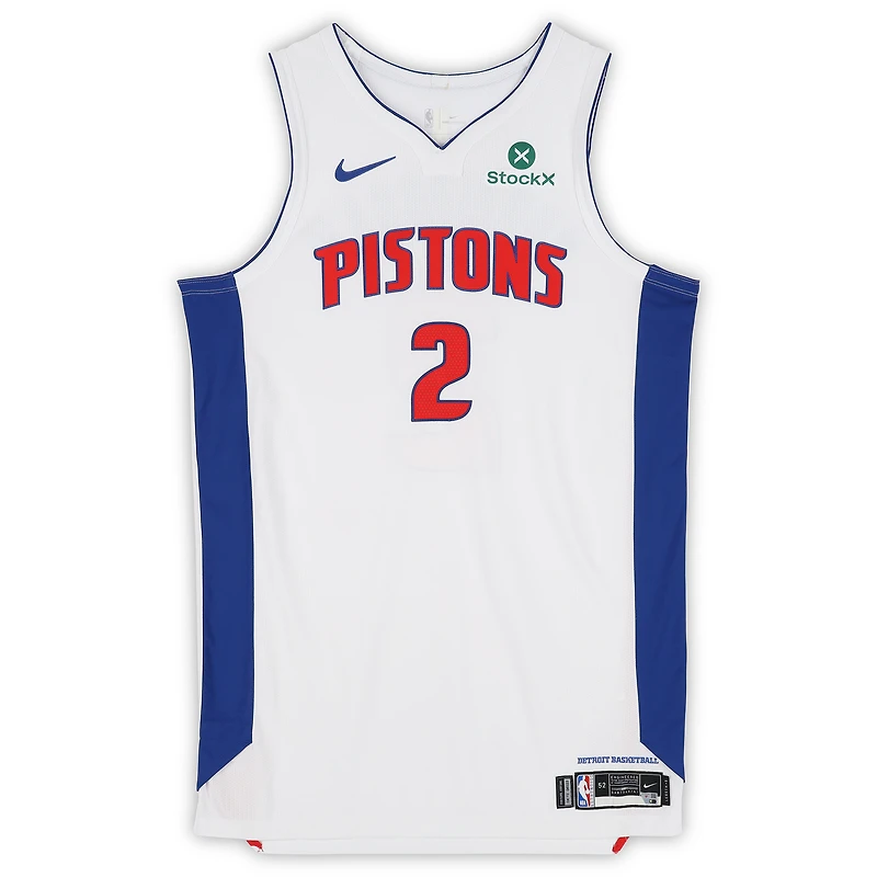 Cade Cunningham Detroit Pistons Game-Used #2 White Nike Jersey vs. Orlando Magic on April 22, 2026 - Size 52+6