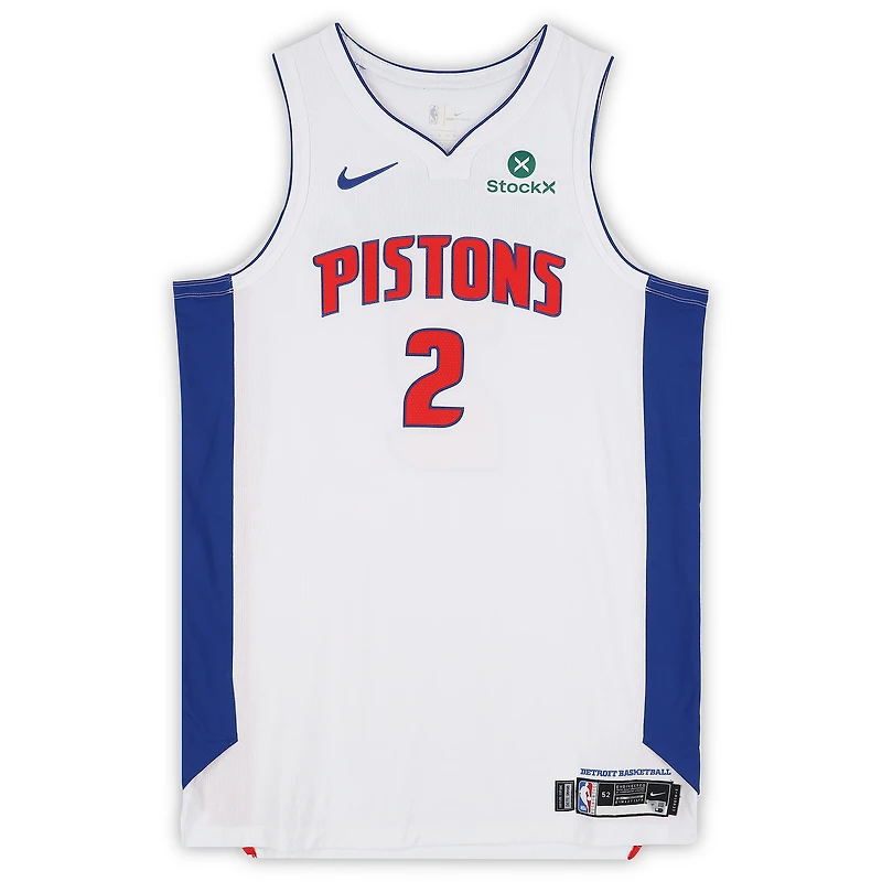 Cade Cunningham Detroit Pistons Game-Used #2 White Nike Jersey vs. Orlando Magic on April 25 and 27, 2026 - Size 52+6