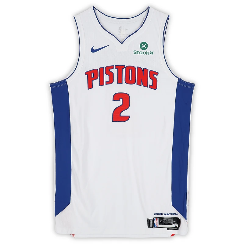 Cade Cunningham Detroit Pistons Game-Used #2 White Nike Jersey vs. Phoenix Suns on January 15, 2026 - Size 50+4