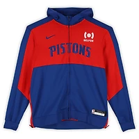 Veste zippée Nike rouge et bleue portée par Cade Cunningham (Detroit Pistons) lors de la saison NBA 2024-2025 - Taille XLT