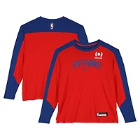 T-shirt rouge à manches longues Nike porté par Cade Cunningham (Detroit Pistons) lors de la saison NBA 2024-2025 - Taille XLT