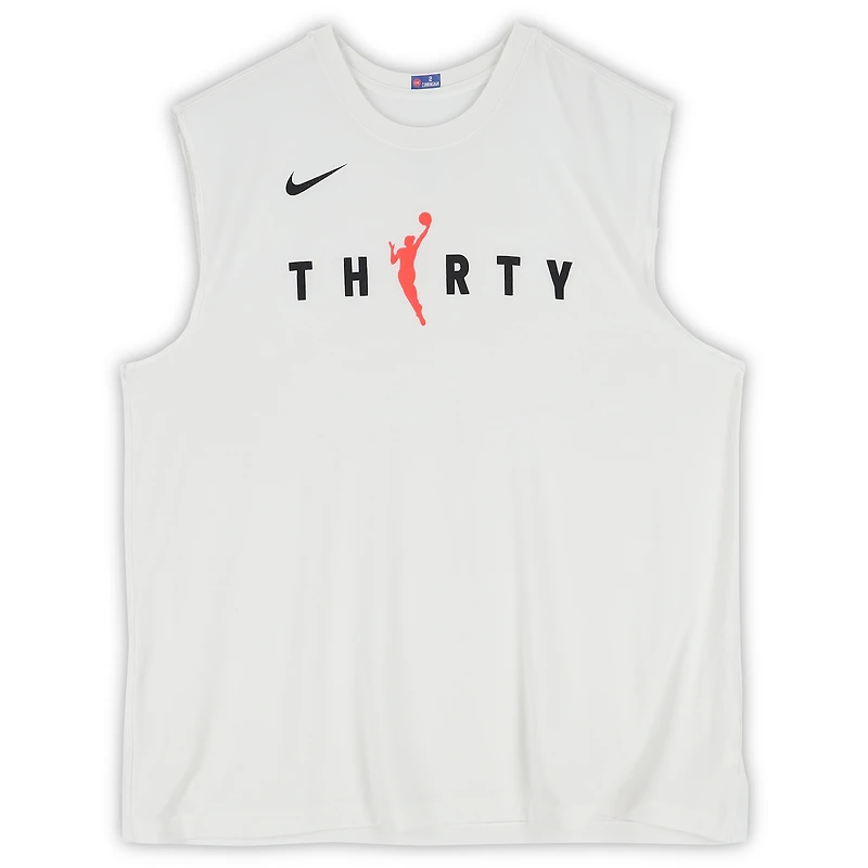 Cade Cunningham Detroit Pistons Player-Worn White Nike WNBA Sleeveless Shirt from the 2025-26 NBA Season - Size XL