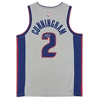 Maillot Swingman Jordan Brand Statement Edition autographié par Cade Cunningham Gray des Detroit Pistons
