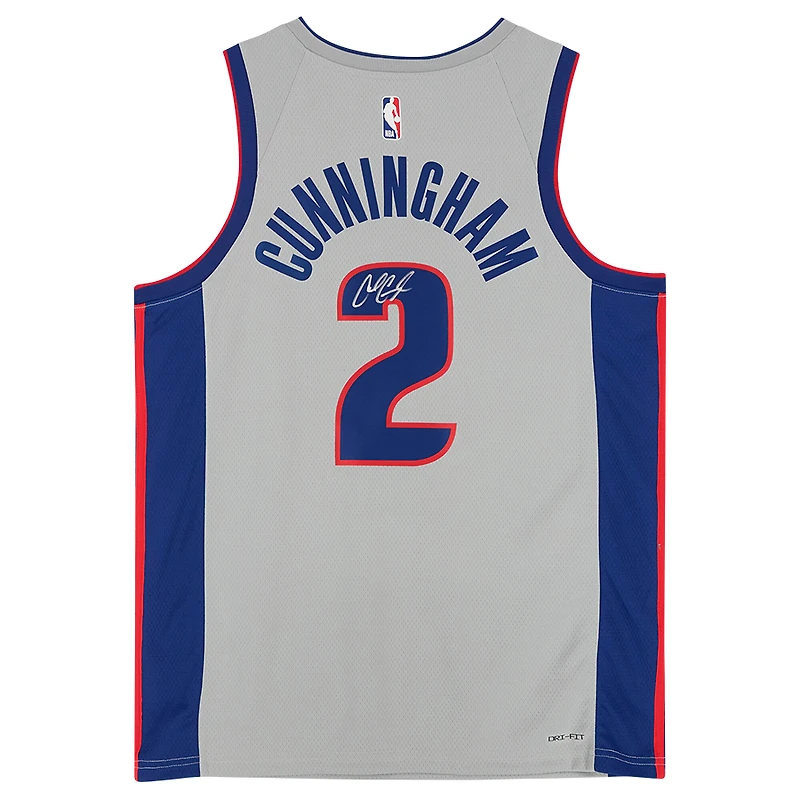 Maillot Swingman Jordan Brand Statement Edition autographié par Cade Cunningham Gray des Detroit Pistons