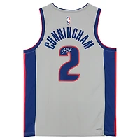 Maillot Swingman Jordan Brand Statement Edition autographié par Cade Cunningham Gray des Detroit Pistons