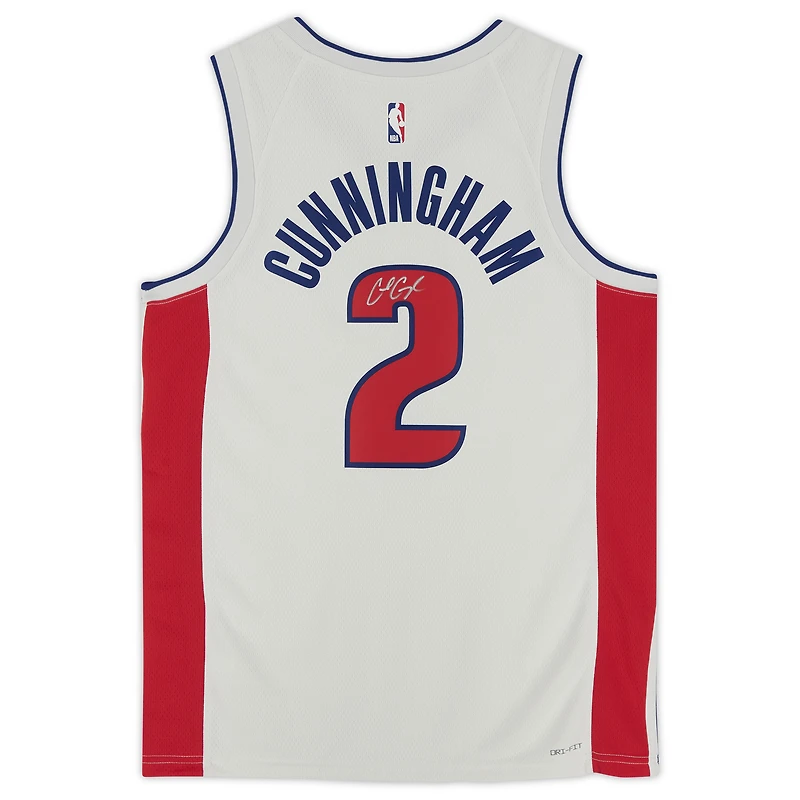 Cade Cunningham White Detroit Pistons Autographed Nike Association Edition Swingman Jersey
