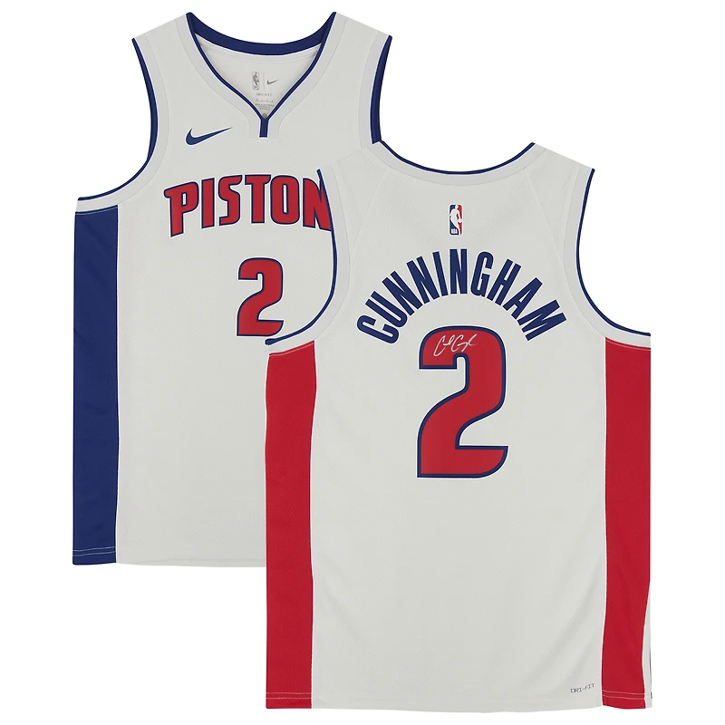Maillot Swingman Nike Association Edition autographié par Cade Cunningham des Detroit Pistons