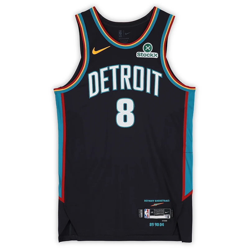 Caris LeVert Detroit Pistons Game-Used #8 Black Nike City Edition Jersey vs. Charlotte Hornets on April 10, 2026 - Size 48+4