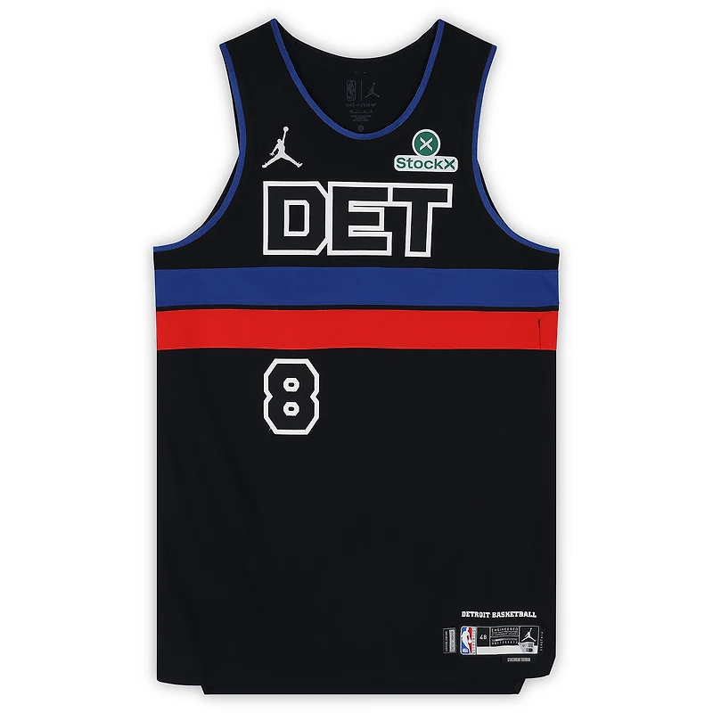 Maillot Nike noir porté par Caris LeVert (Detroit Pistons) n° 8 contre les Minnesota Timberwolves le 2 avril 2026 - Taille 48+4