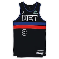 Maillot Nike noir porté par Caris LeVert (Detroit Pistons) n° 8 lors de la saison NBA 2025-2026 - Taille 48+4