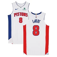 Maillot blanc Nike n° 8 porté par Caris LeVert (Detroit Pistons) lors des matchs contre le Orlando Magic les 19 et 22 avril 2026 - Taille 48+4