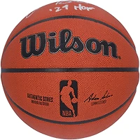 Ballon de basket-ball d'intérieur/extérieur Wilson Authentic Series autographié par Chauncey Billups des Detroit Pistons avec inscription « 24 HOF »
