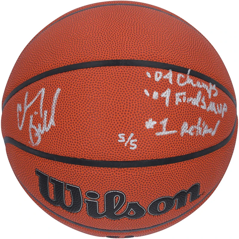 Chauncey Billups Detroit Pistons Autographed Wilson Authentic Series Indoor/Outdoor Basketball with Multiple Inscriptions