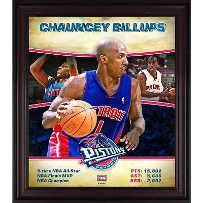 Chauncey Billups Detroit Pistons Framed 15" x 17" Hardwood Classics Player Collage