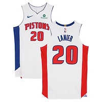 Maillot blanc Nike n° 20 porté par Chaz Lanier (Detroit Pistons) lors des matchs contre les Milwaukee Bucks le 8 avril et contre les Indiana Pacers le 12 avril 2026 - Taille 48+4