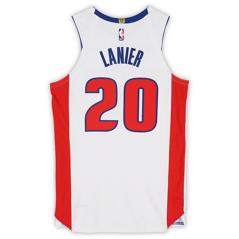 Chaz Lanier Detroit Pistons Game-Used #20 White Nike Jersey vs. Milwaukee Bucks on April 8 and vs. Indiana Pacers on April 12, 2026 - Size 48+4