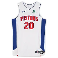 Chaz Lanier Detroit Pistons Game-Used #20 White Nike Jersey vs. Milwaukee Bucks on April 8 and vs. Indiana Pacers on April 12, 2026 - Size 48+4