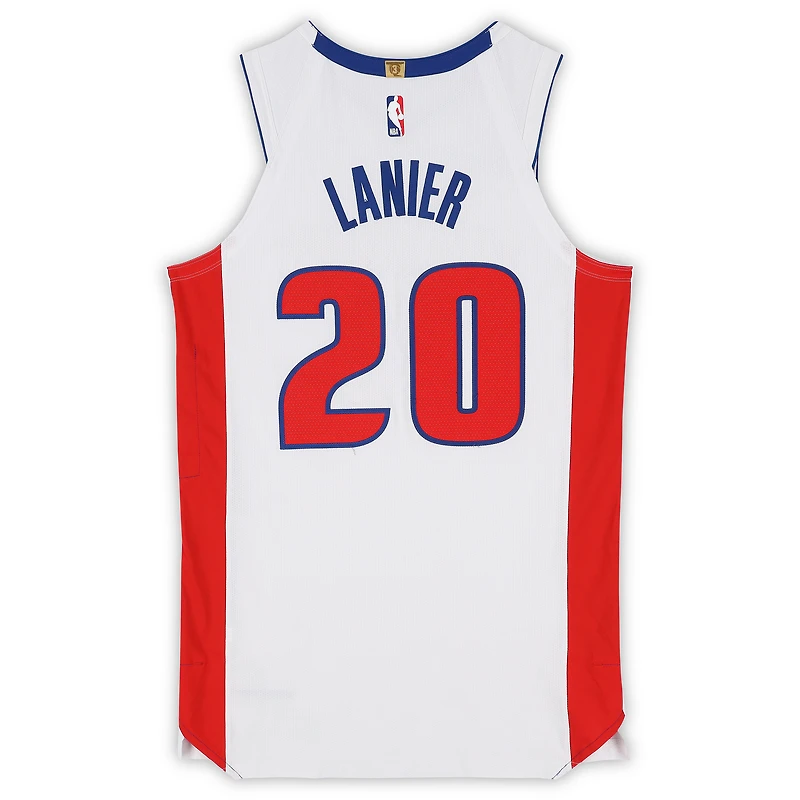 Chaz Lanier Detroit Pistons Player-Issued #20 White Nike Jersey from the 2025-26 NBA Season - Size 48+4