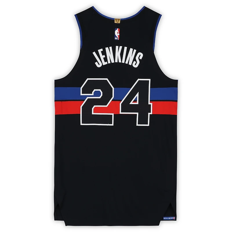 Daniss Jenkins Detroit Pistons Game-Used #24 Black Nike Jersey vs. Minnesota Timberwolves on April 2, 2026 - Size 46+4
