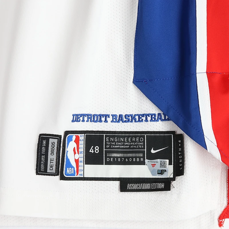 Daniss Jenkins Detroit Pistons Game-Used #24 White Nike Jersey vs. Orlando Magic on April 22, 2026 - Size 48+4