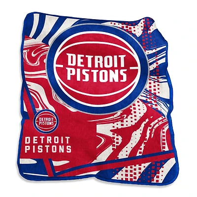 Detroit Pistons Couverture tourbillonnante Raschel 127 x 152,4 cm
