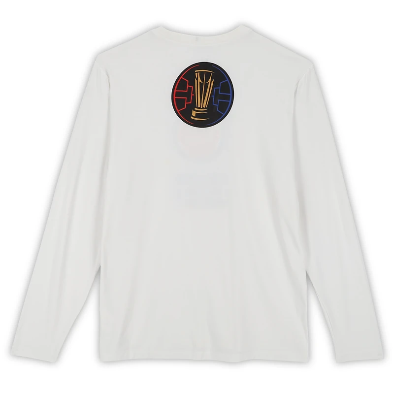 T-shirt à manches longues blanc Jordan Brand, officiel des Detroit Pistons, saison NBA 2025-2026 - Taille XL