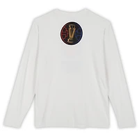 T-shirt à manches longues blanc Jordan Brand, officiel des Detroit Pistons, saison NBA 2025-2026 - Taille XL