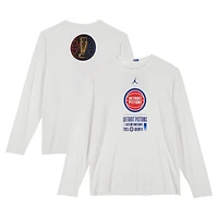 Detroit Pistons Team-Issued White Jordan Brand NBA Cup Long Sleeve T-Shirt from the 2025-26 NBA Season - Size XL
