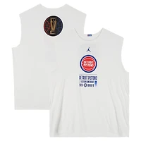 Detroit Pistons Team-Issued White Jordan Brand NBA Cup Sleeveless Shirt from the 2025-26 NBA Season - Size 2XL