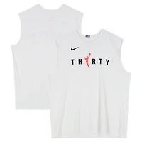 Detroit Pistons Team-Issued White Nike WNBA Sleeveless Shirt from the 2025-26 NBA Season