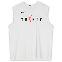 Detroit Pistons Team-Issued White Nike WNBA Sleeveless Shirt from the 2025-26 NBA Season