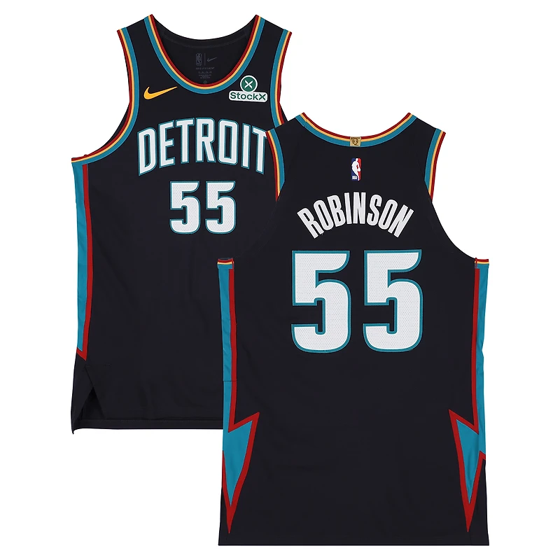 Maillot Nike City Edition noir n° 55 porté par Duncan Robinson (Detroit Pistons) lors de la saison NBA 2025-2026 - Taille 50+4