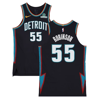 Duncan Robinson Detroit Pistons Game-Used #55 Black Nike City Edition Jersey Worn During the 2025-26 NBA Season - Size 50+4