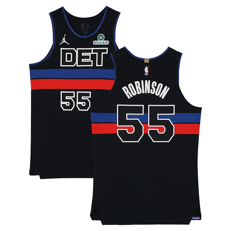 Duncan Robinson Detroit Pistons Game-Used #55 Black Nike Jersey vs. Minnesota Timberwolves on April 2, 2026 - Size 50+4