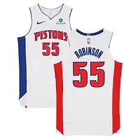 Maillot blanc Nike n° 55 porté par Duncan Robinson (Detroit Pistons) lors des matchs contre les Milwaukee Bucks le 8 avril et contre les Indiana Pacers le 12 avril 2026 - Taille 50+4