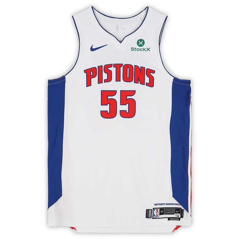 Duncan Robinson Detroit Pistons Game-Used #55 White Nike Jersey vs. Orlando Magic on April 22, 2026 - Size 50+4