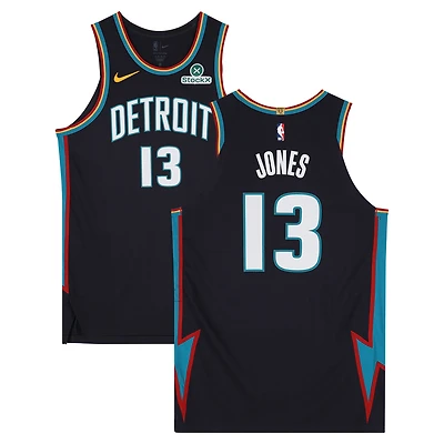 Isaac Jones Detroit Pistons Game-Used #13 Black Nike City Edition Jersey vs. New Orleans Pelicans on March 26, 2026 - Size 52+4