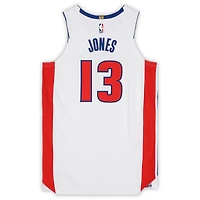 Maillot blanc Nike porté par Isaac Jones (Detroit Pistons) n° 13 lors du match contre les Indiana Pacers le 12 avril 2026 - Taille 52+6