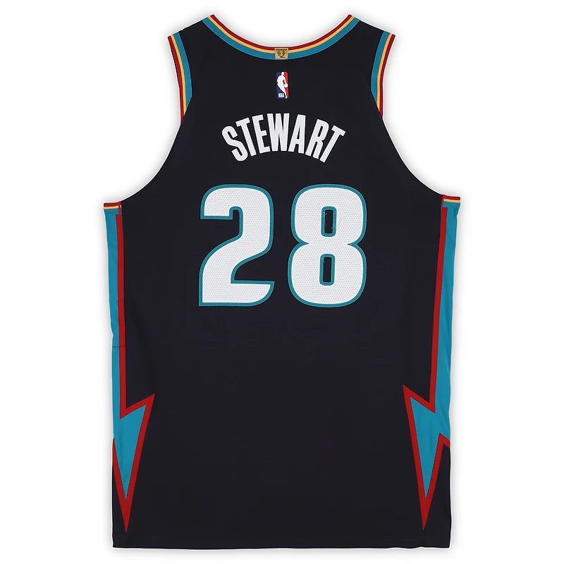 Isaiah Stewart Detroit Pistons Game-Used #28 Black Nike City Edition Jersey vs. Charlotte Hornets on April 10, 2026 - Size 54+4