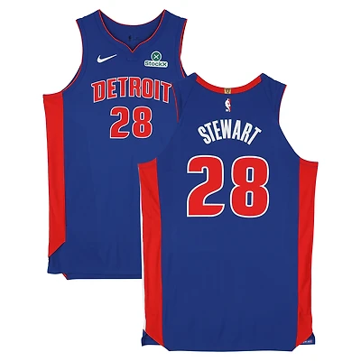 Isaiah Stewart Detroit Pistons Game-Used #28 Blue Nike Jersey vs. Miami Heat on March 8, 2026 - Size 54+6