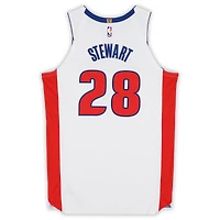 Isaiah Stewart Detroit Pistons Game-Used #28 White Nike Jersey vs. Indiana Pacers on April 12, 2026 - Size 54+6
