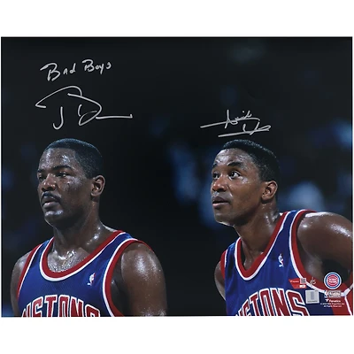 Isiah Thomas & Joe Dumars Detroit Pistons Autographed 16" x 20" Photograph with "Bad Boys" Inscription - Limited Edition of 5