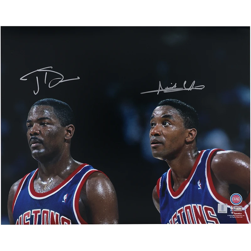 Isiah Thomas & Joe Dumars Detroit Pistons Autographed 16" x 20" Photograph