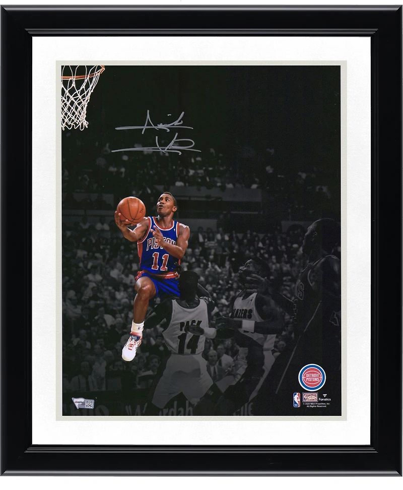 Isiah Thomas Detroit Pistons Autographed 11" x 14" Spotlight Photograph