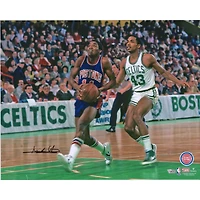 Isiah Thomas Detroit Pistons Autographed 16" x 20" vs. Celtics Photograph