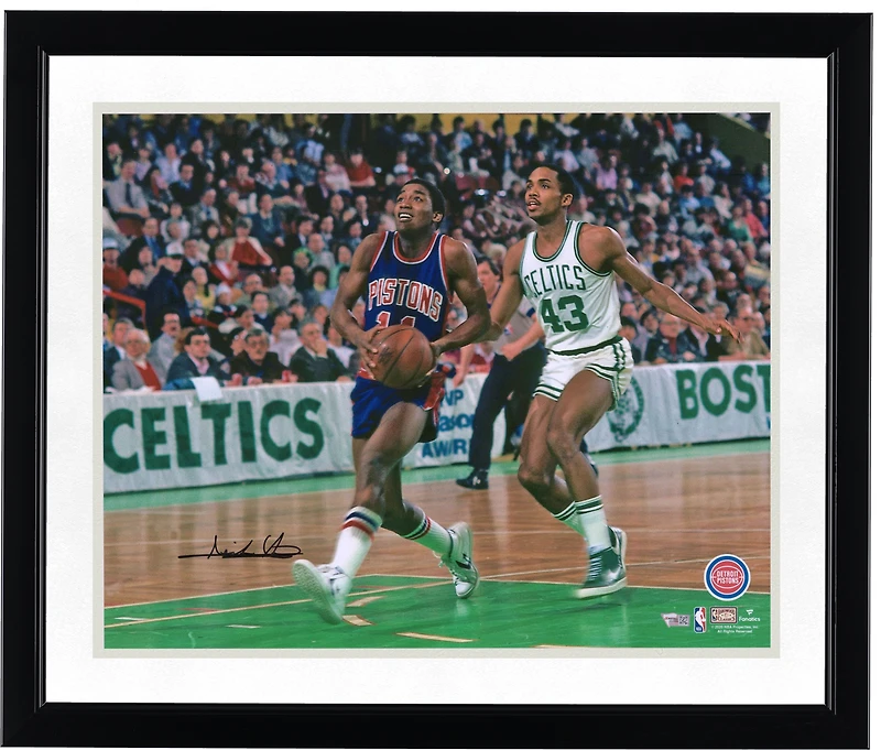 Isiah Thomas Detroit Pistons Autographed 16" x 20" vs. Celtics Photograph