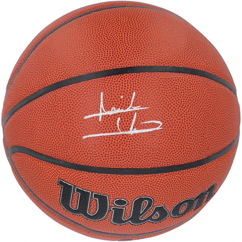 Ballon de basket-ball intérieur/extérieur Wilson Authentic Series autographié par Isiah Thomas des Detroit Pistons