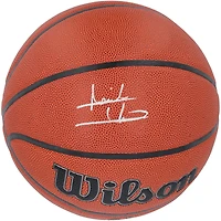Ballon de basket-ball intérieur/extérieur Wilson Authentic Series autographié par Isiah Thomas des Detroit Pistons