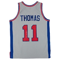 Isiah Thomas Gray Detroit Pistons Autographed Mitchell & Ness 1982-83 Swingman Jersey