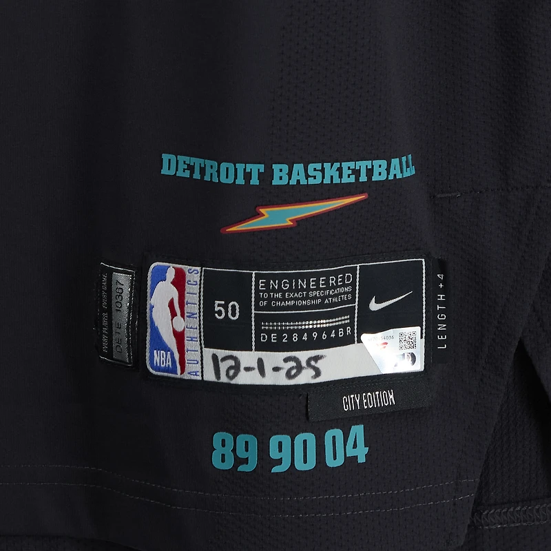 Javonte Green Detroit Pistons Game-Used #31 Black Nike City Edition Jersey vs. Atlanta Hawks on December 1, 2025 - Size 50+4